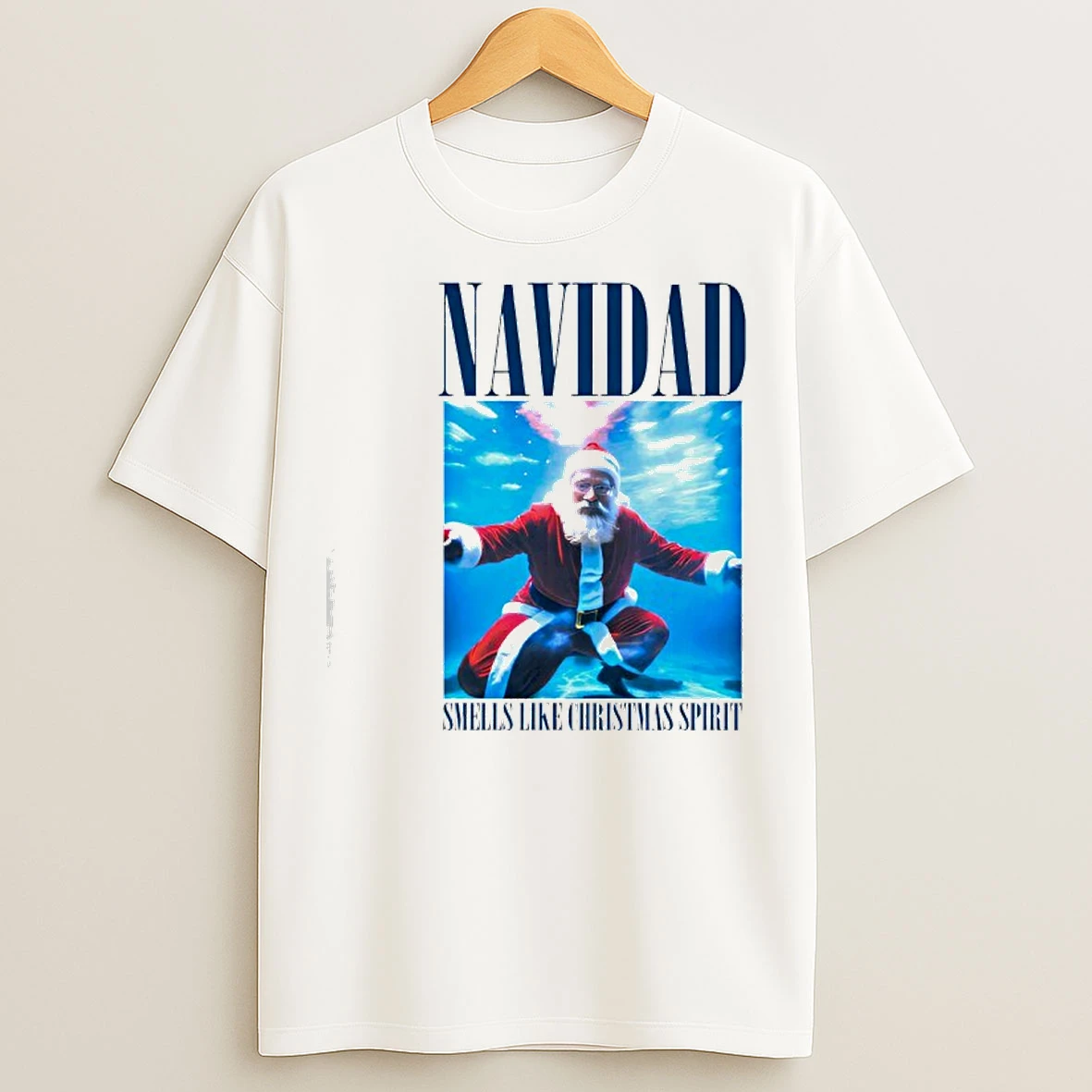 Classic Navidad Smells Like Christmas Spirit Santa T Shirts