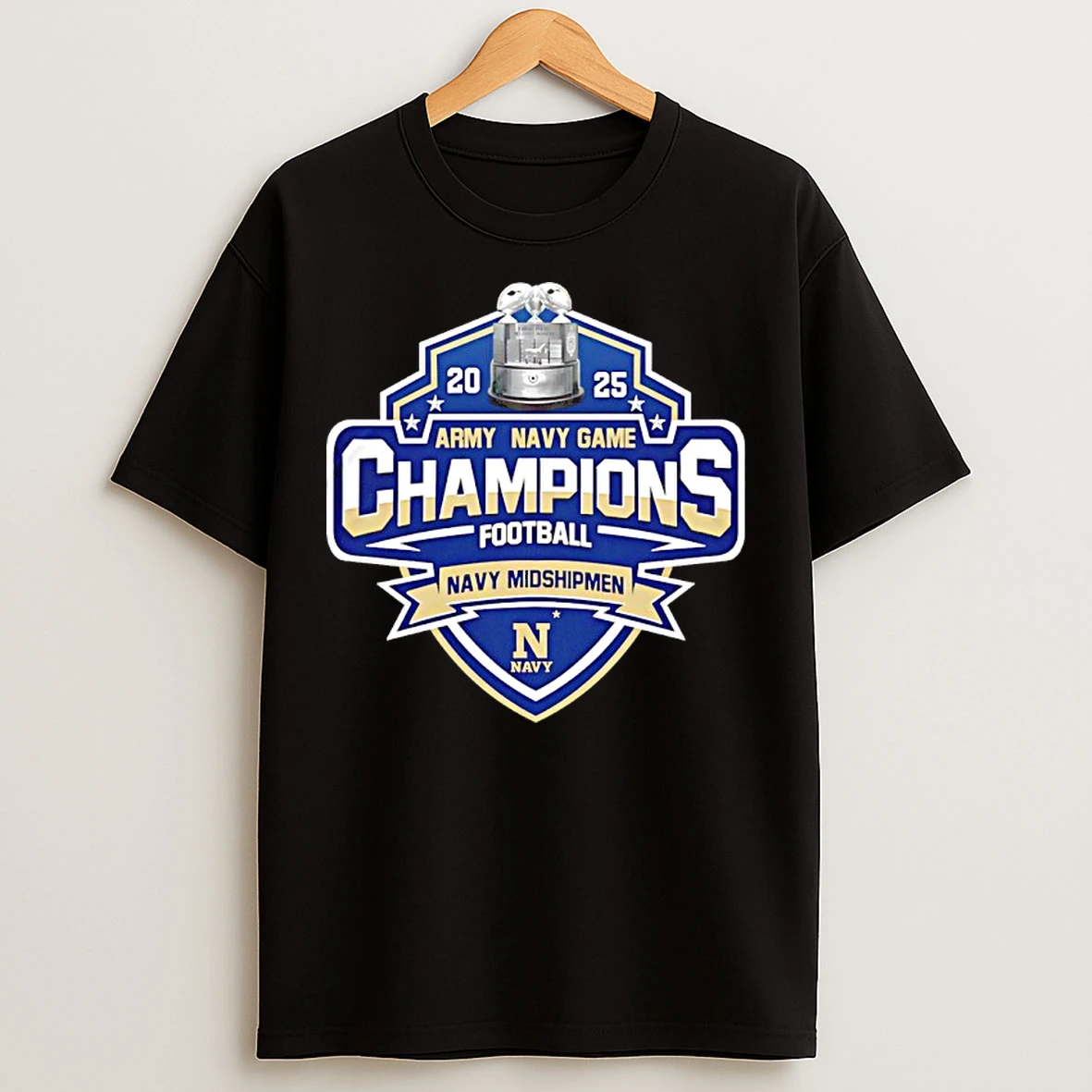Classic Navy Midshipmen 2025 Army Navy Game Champions Logo T Shirts