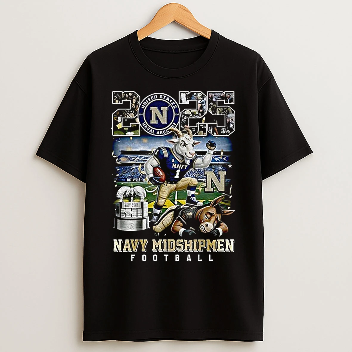Classic Navy Midshipmen Football Defeat Army Black Knights 2025 T Shirts