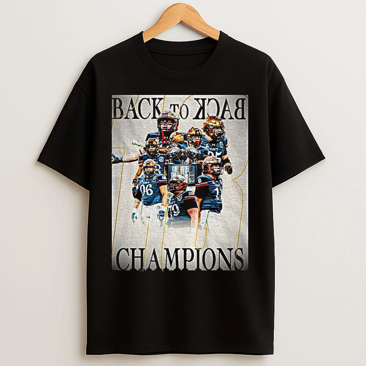 Classic Navy Midshipmen Go Navy Back To Back Champions T Shirts