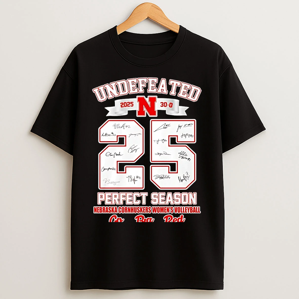Classic Nebraska Cornhuskers Undefeated 2025 30 0 25 Perfect Season Christmas T Shirts