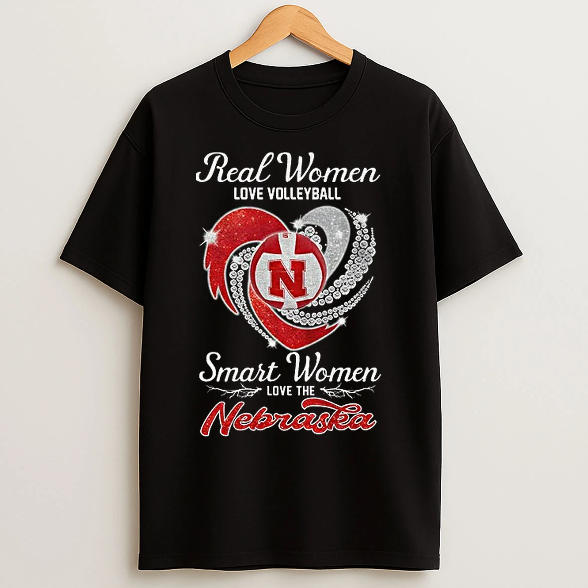 Classic Nebraska Cornhuskers Real Women Love Volleyball Smart Women Love The Nebraska T Shirts
