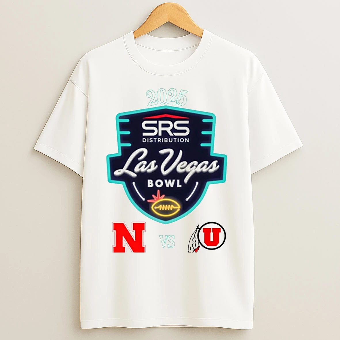 Classic Nebraska Cornhuskers Vs Utah Utes 2025 Las Vegas Bowl T Shirts