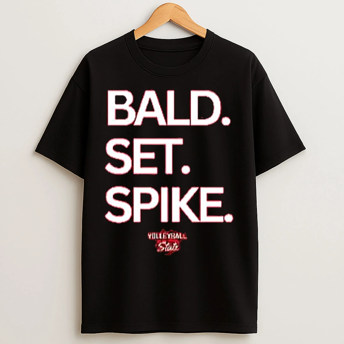 Classic Nebraska Huskers Volleyball Bald Set Spike T Shirts