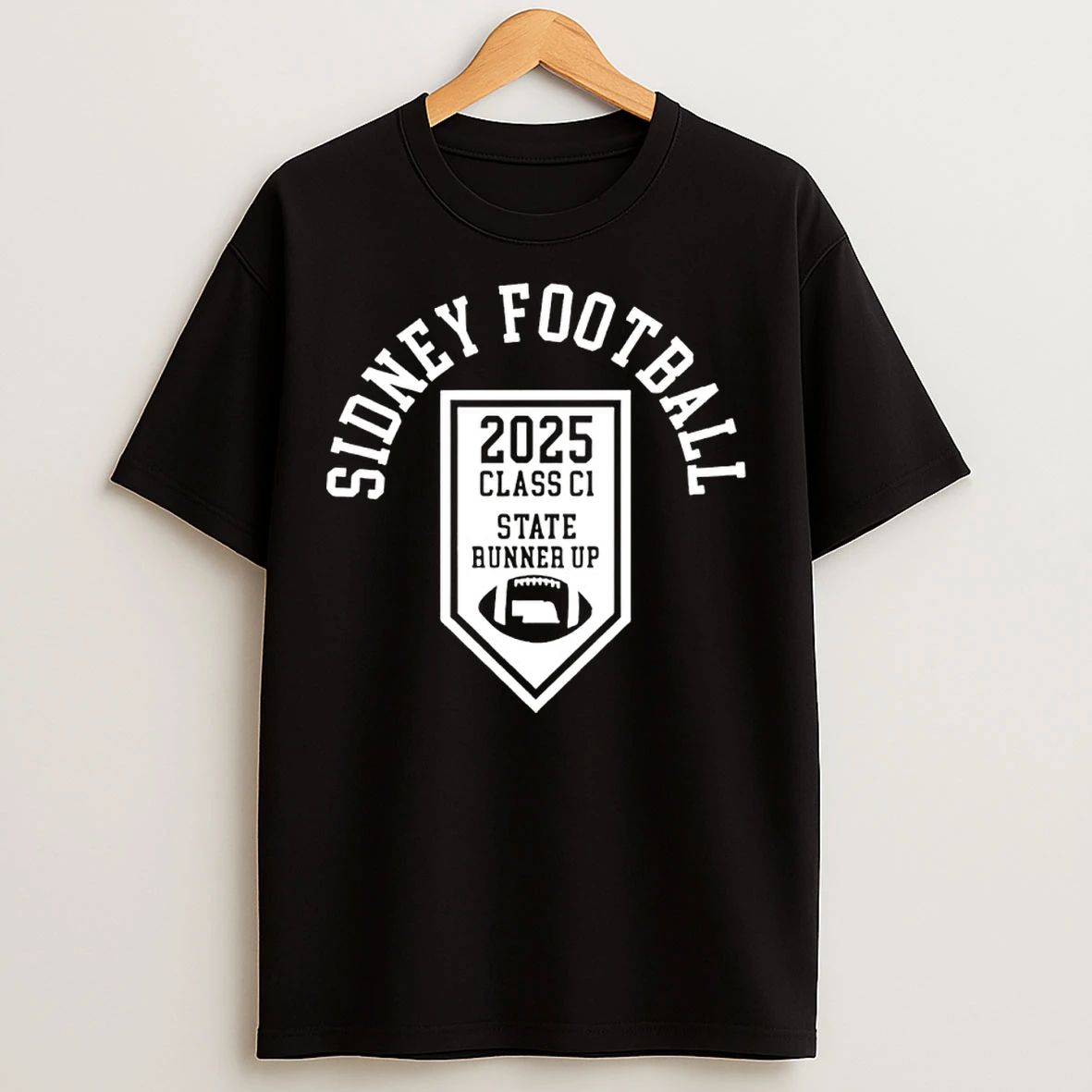 Classic Nebraska Sidney Football 2025 Class C1 State Runner Up T Shirts