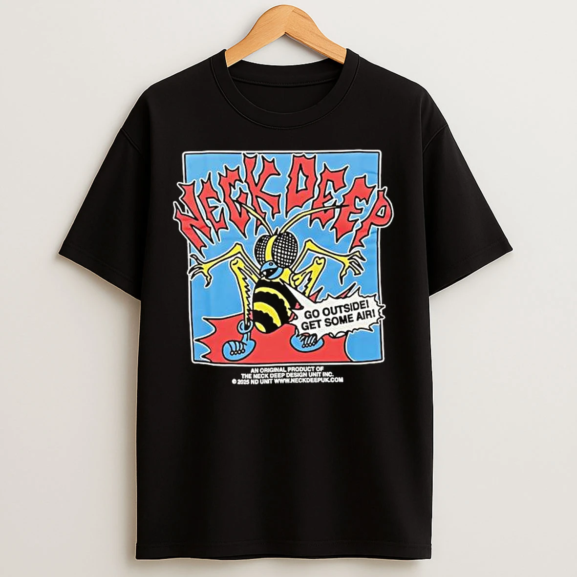 Classic Neck Deep Go Outside Get Some Air Graphic T Shirts