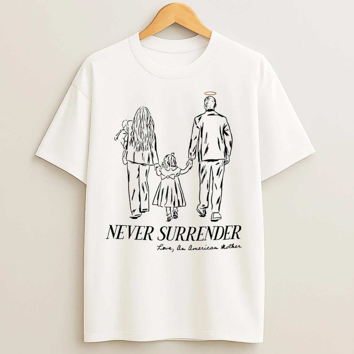 Classic Never Surrender Love An American Mother T Shirts