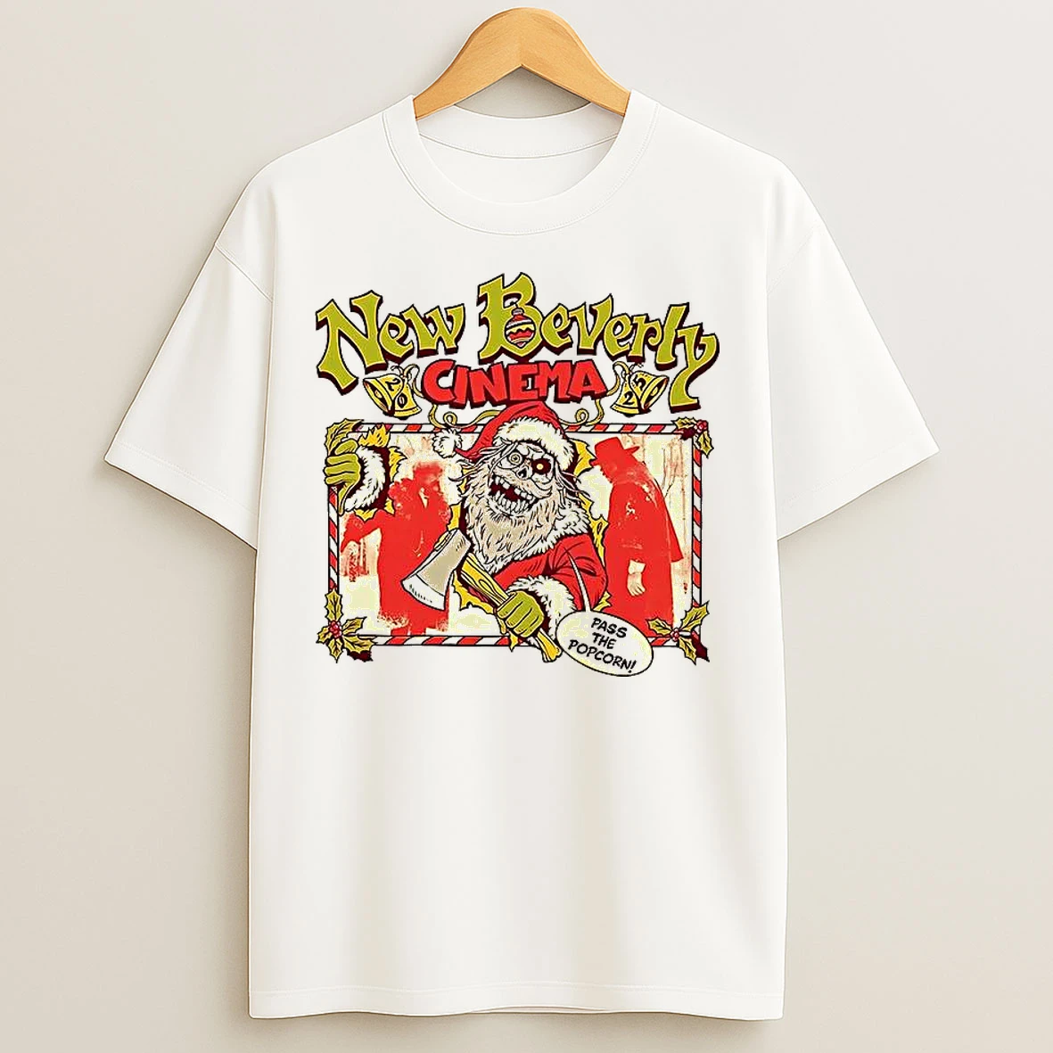 Classic New Beverly Cinema Pass The Popcorn T Shirts