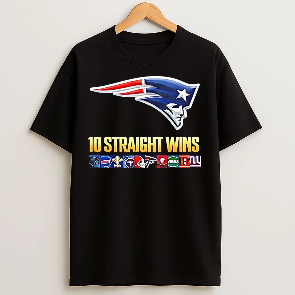 Classic New England Patriots 10 Straight Wins T Shirts