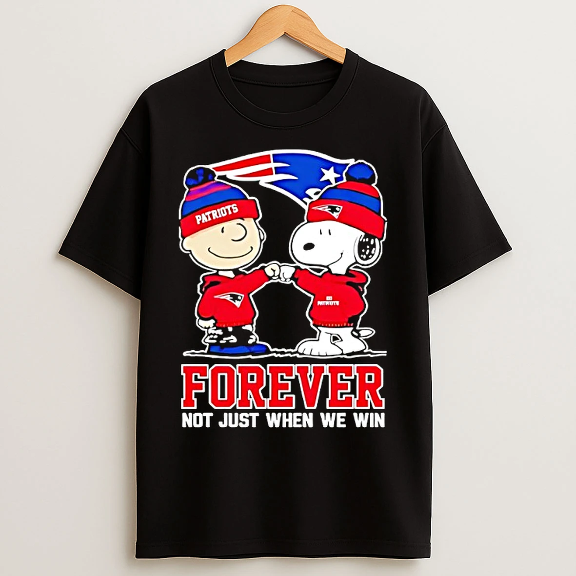 Classic New England Patriots Charlie Brown And Snoopy Forever Not Just When We Win T Shirts