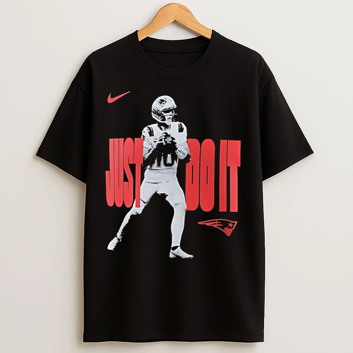Classic New England Patriots Drake Maye Nike Just Do It T Shirts