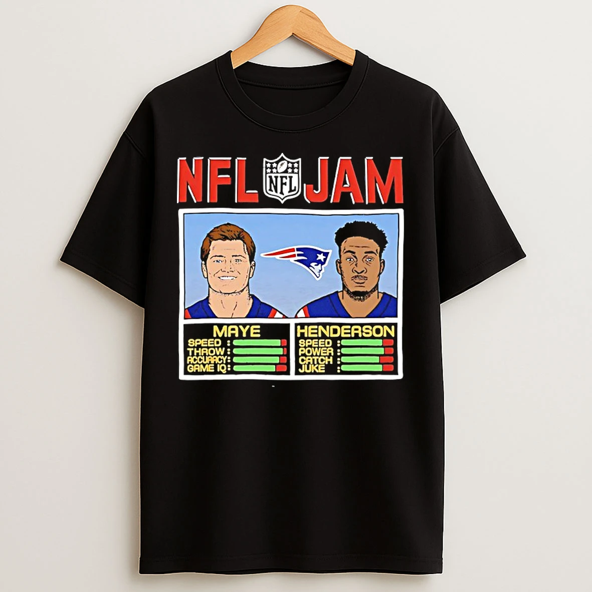 Classic New England Patriots Drake Maye And Treveyon Henderson Nfl Jam T Shirts