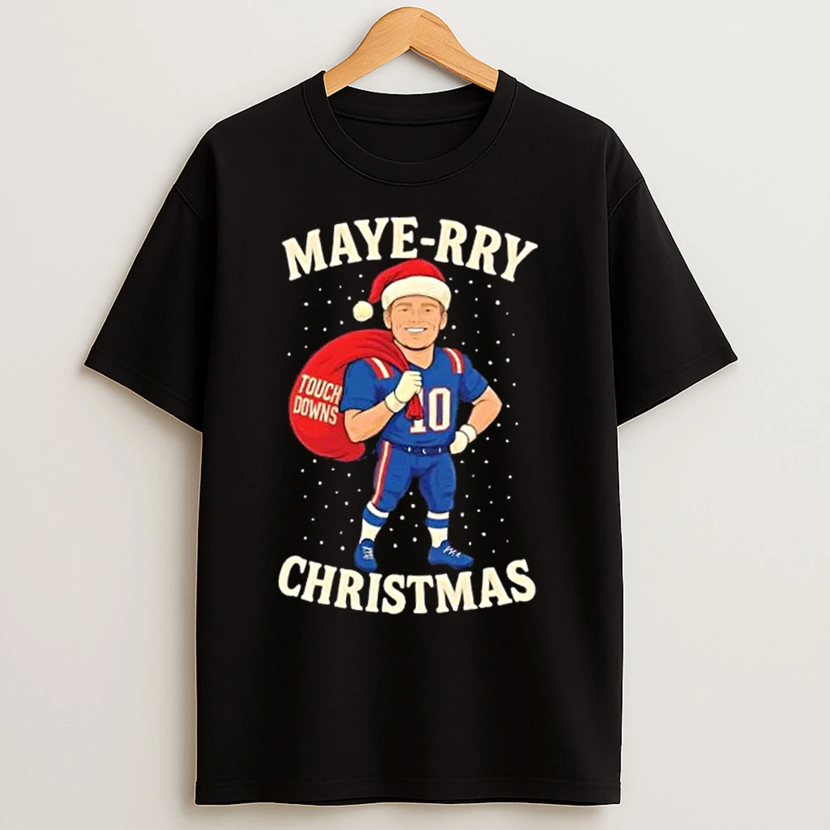 Classic New England Patriots Drake Maye Rry Christmas T Shirts