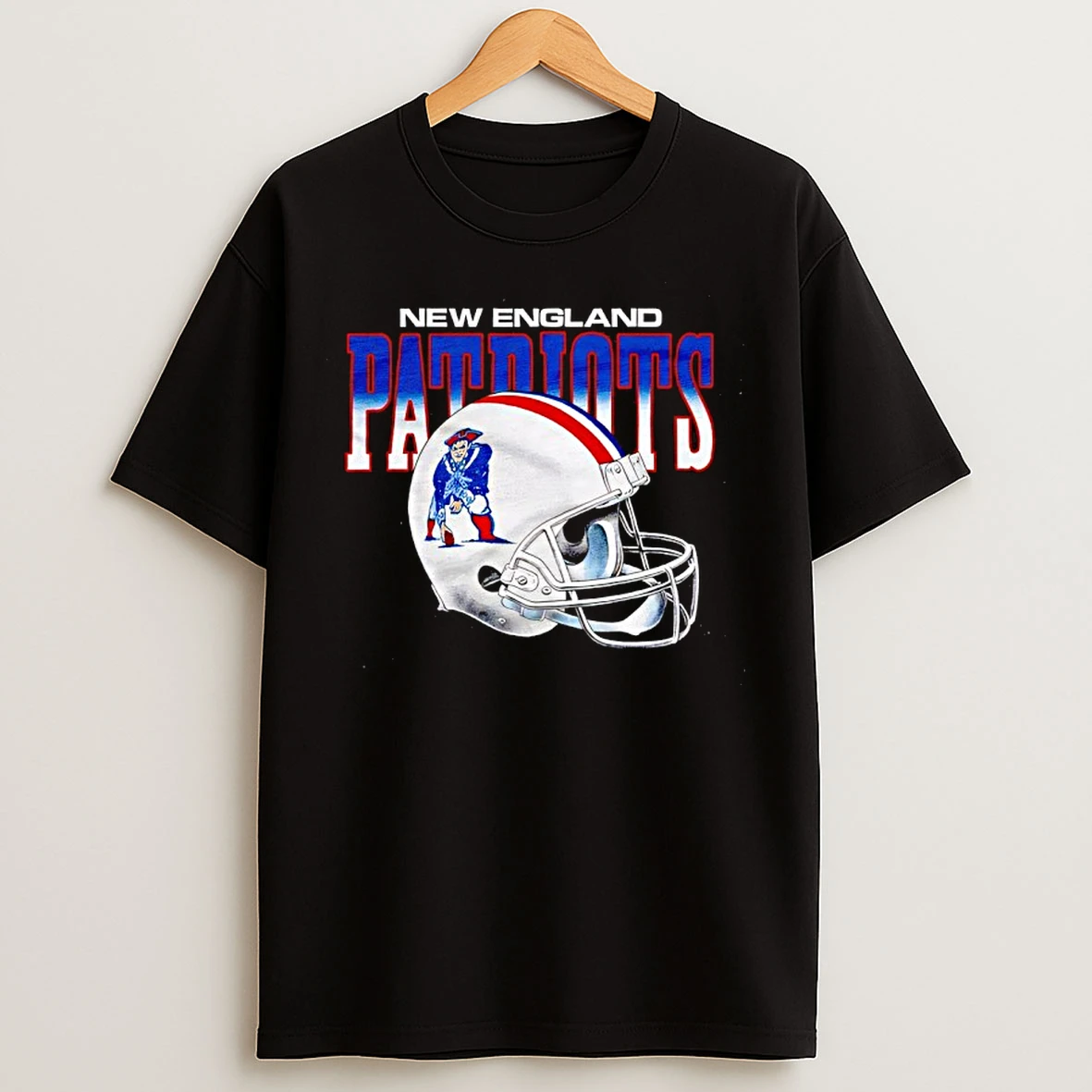 Classic New England Patriots Gradient Alt Helmet T Shirts