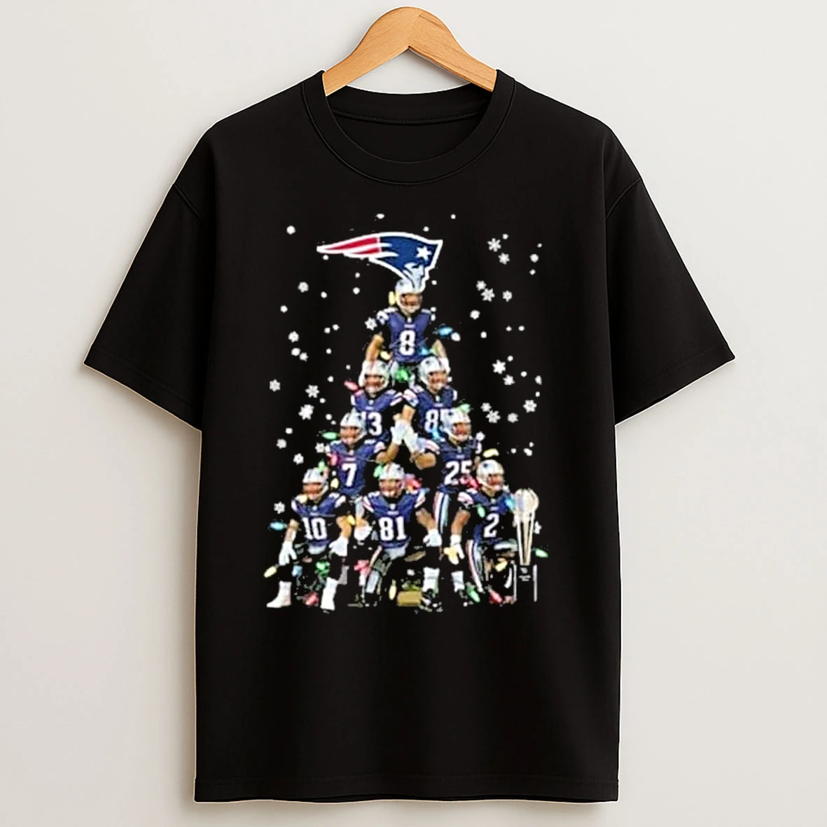 Classic New England Patriots Team Christmas Tree T Shirts