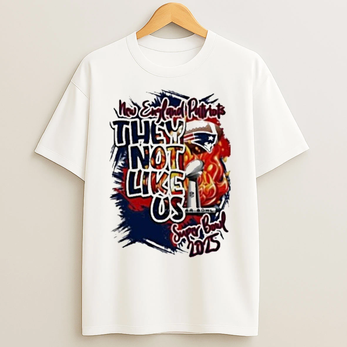 Classic New England Patriots They Not Like Us Super Bowl 2025 T Shirts