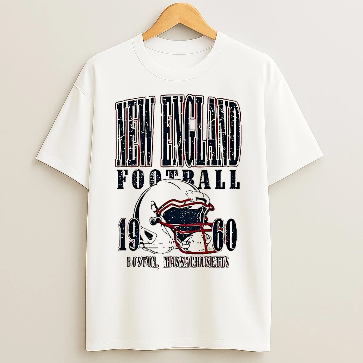 Classic New England Patriots Football 1960 Boston Massachusetts Helmet T Shirts