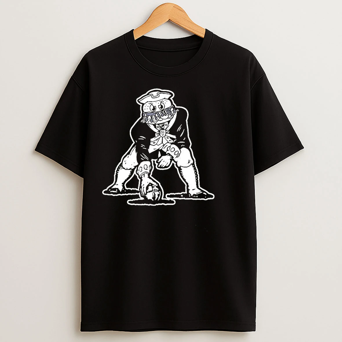 Classic New England Patriots Football Pat Patriot Beefs Burger Mascot T Shirts