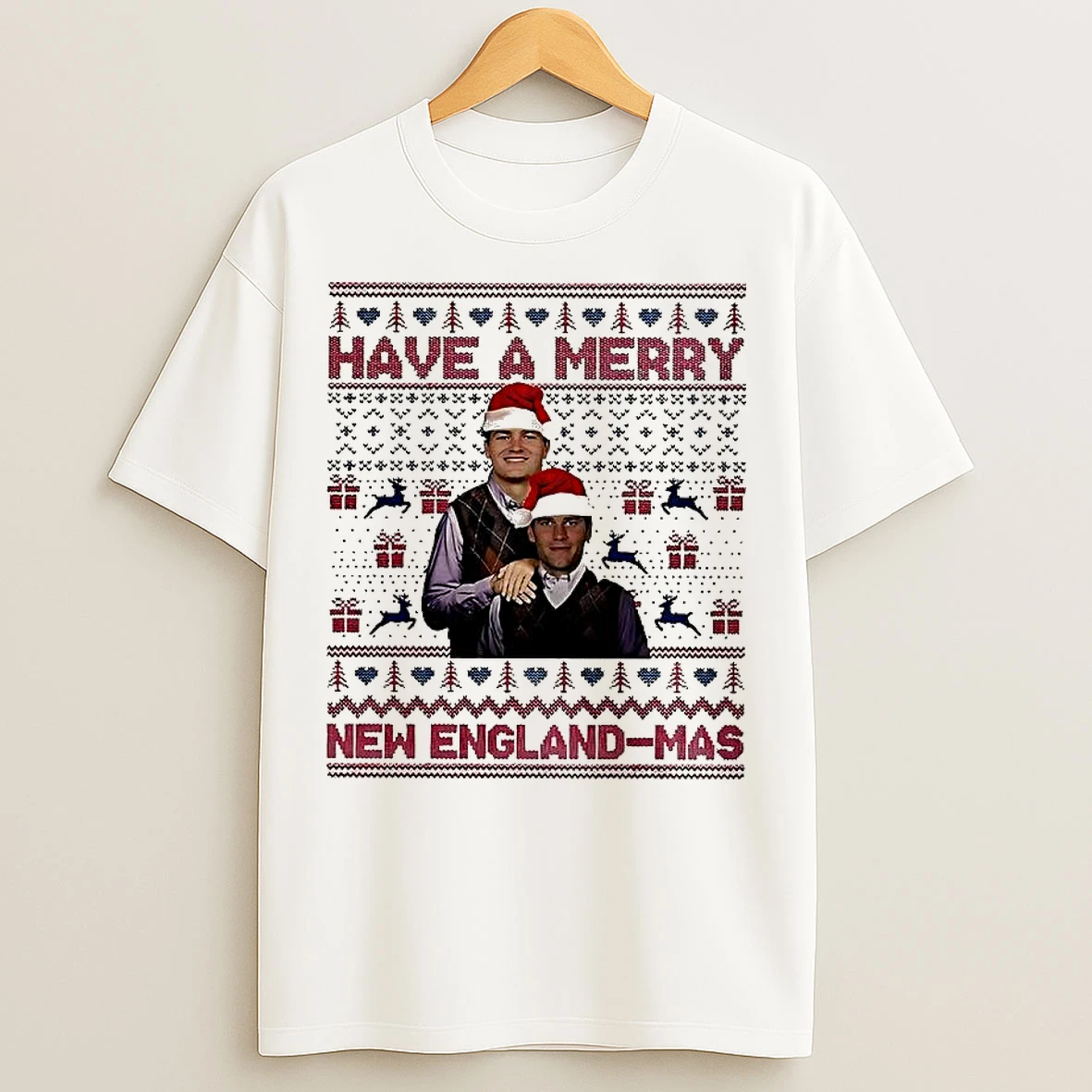 Classic New England Patriots Football Have A Merry New England Mas Ugly Christmas T Shirts