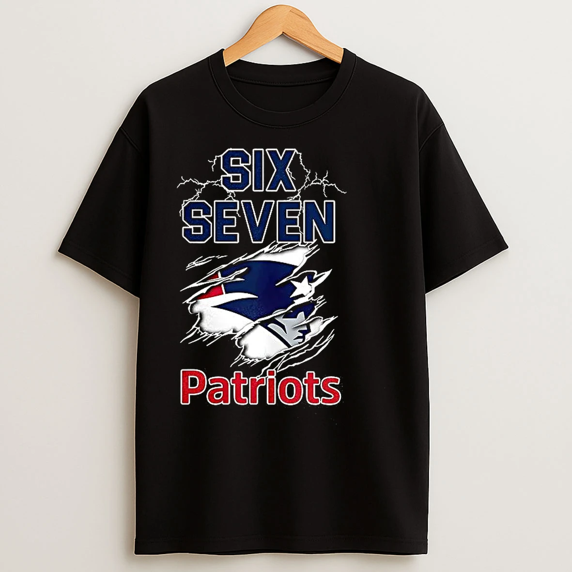 Classic New England Patriots Football Six Seven Tear Logo T Shirts