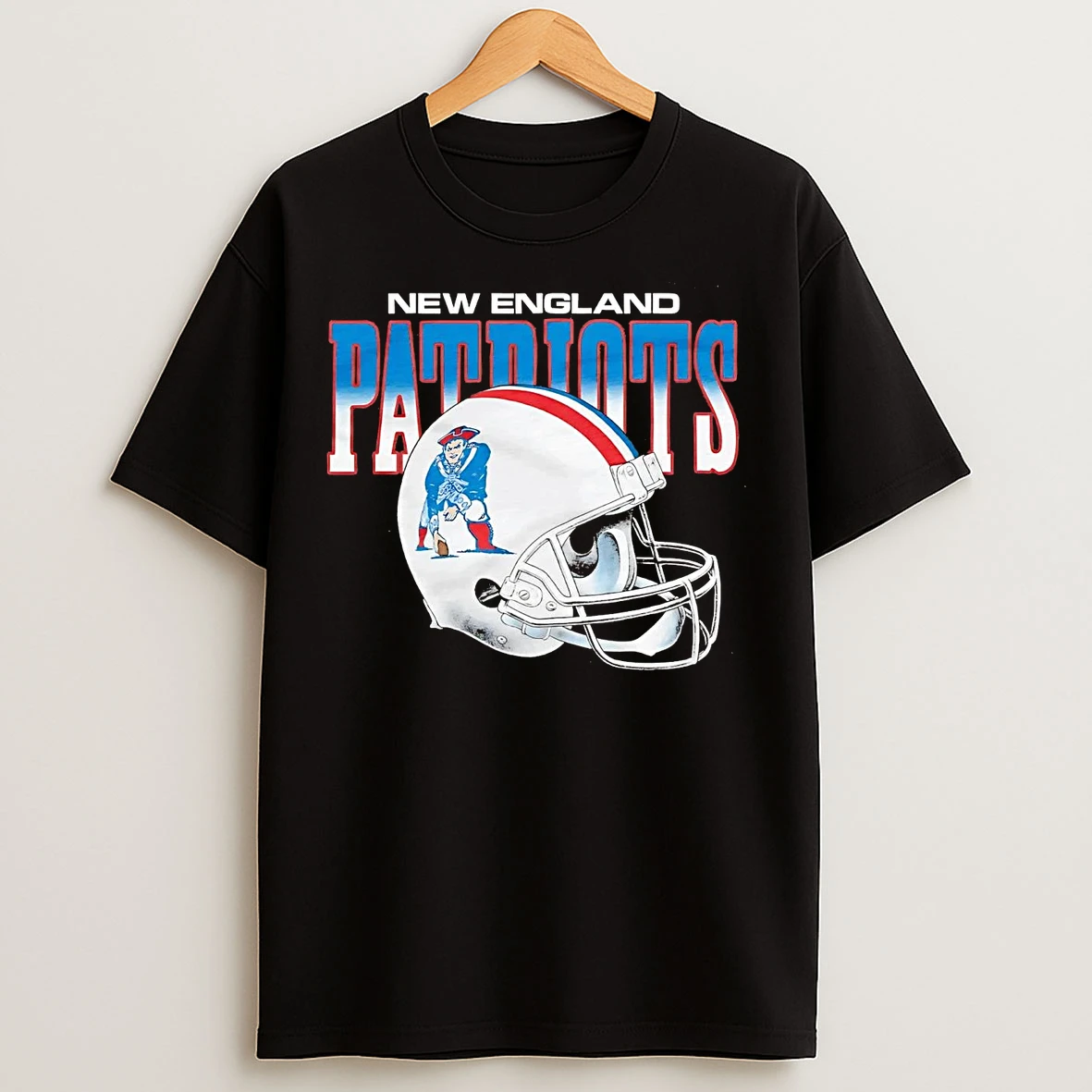Classic New England Patriots Gradient Helmet T Shirts