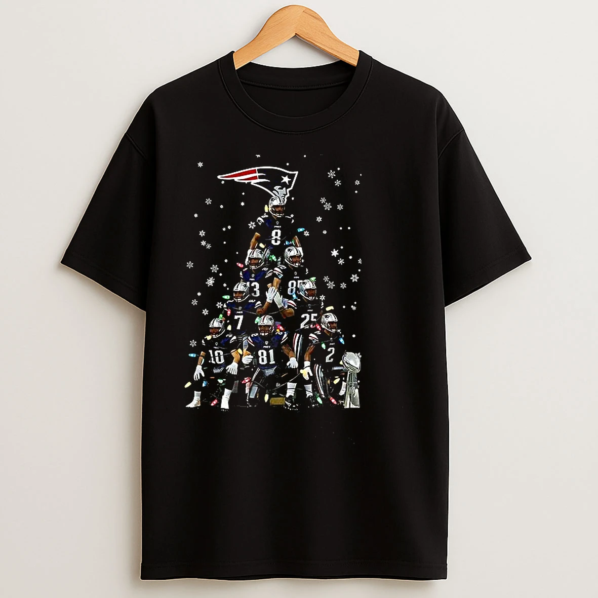 Classic New England Patriots Teams Christmas Tree T Shirts