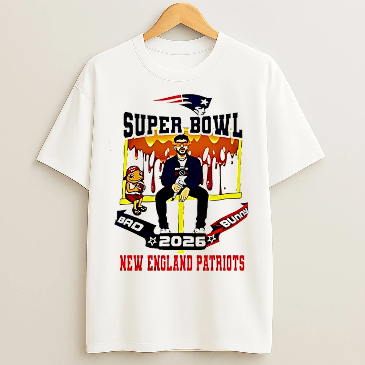 Classic New England Patriots X Bad Bunny Super Bowl 2026 T Shirts