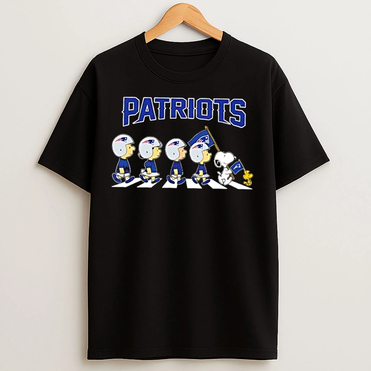 Classic New England Patriots X Peanuts Snoopy And Friends Abbey Road T Shirts