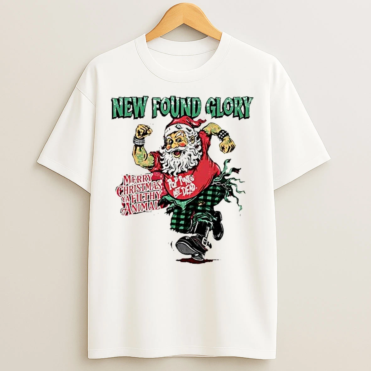 Classic New Found Glory Merry Christmas Ya Filthy Animal T Shirts