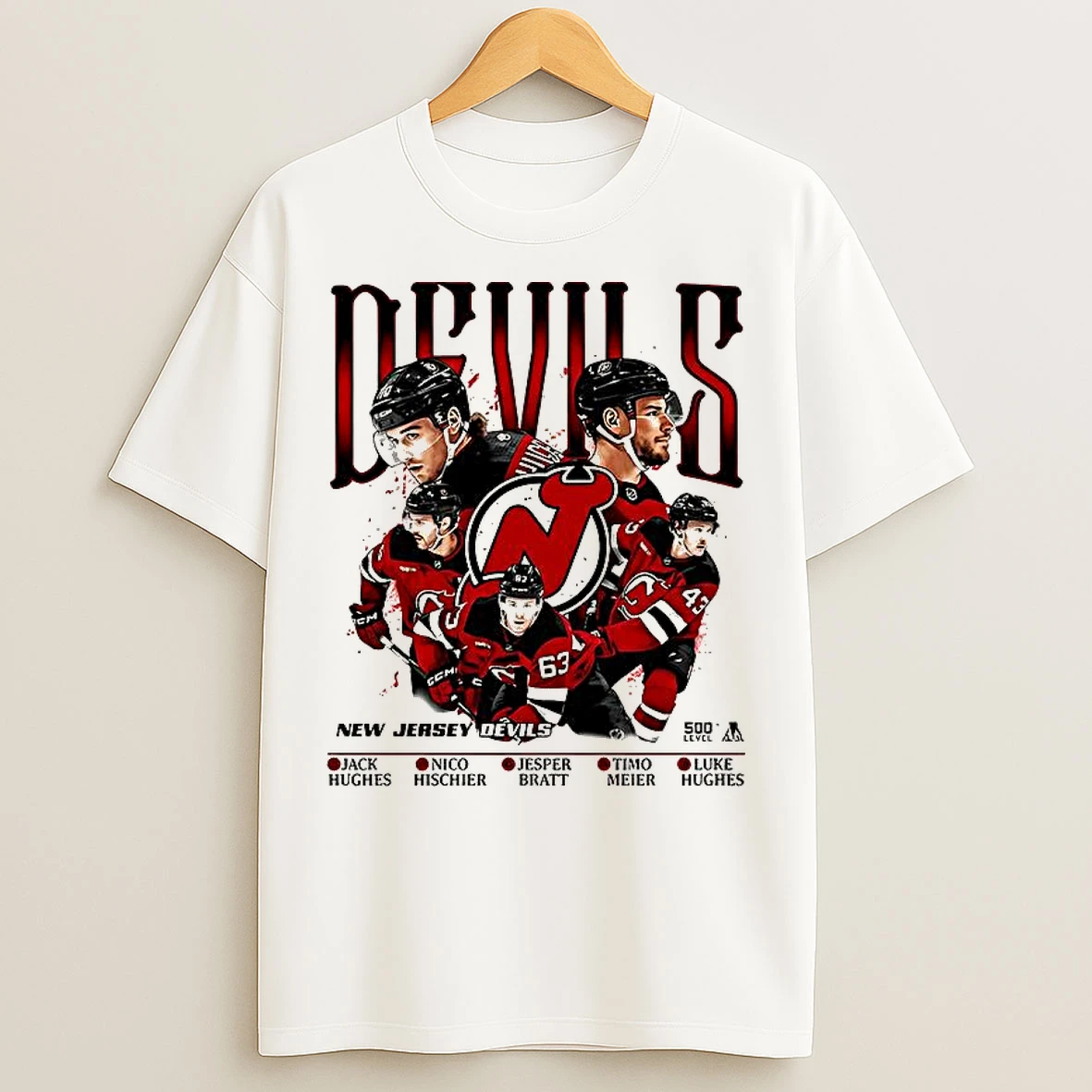 Classic New Jersey Devils 5 Stars T Shirts