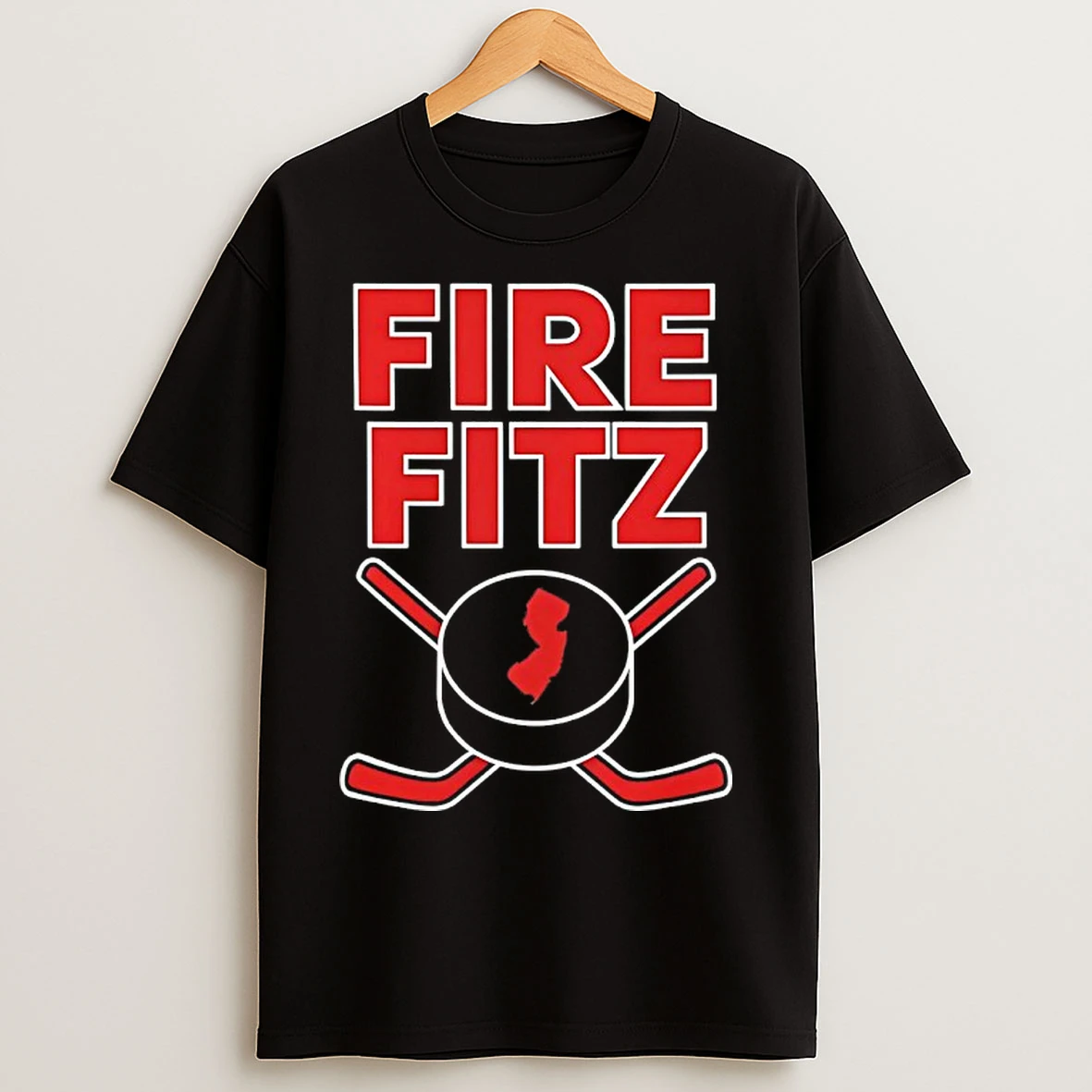 Classic New Jersey Devils Hockey Fire Fitz T Shirts