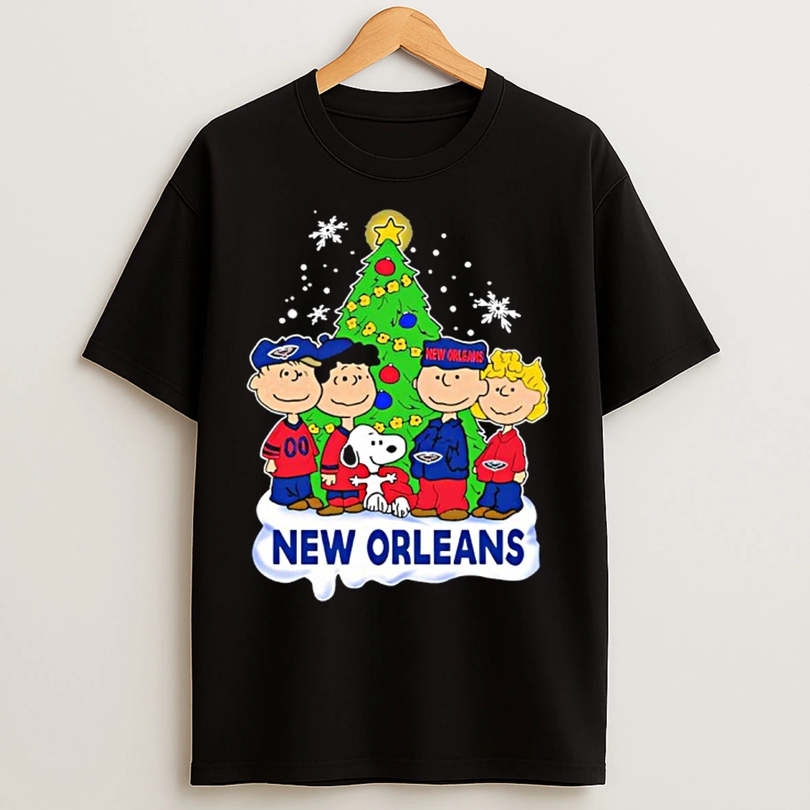 Classic New Orleans Pelicans X Snoopy The Peanuts Holiday Christmas T Shirts