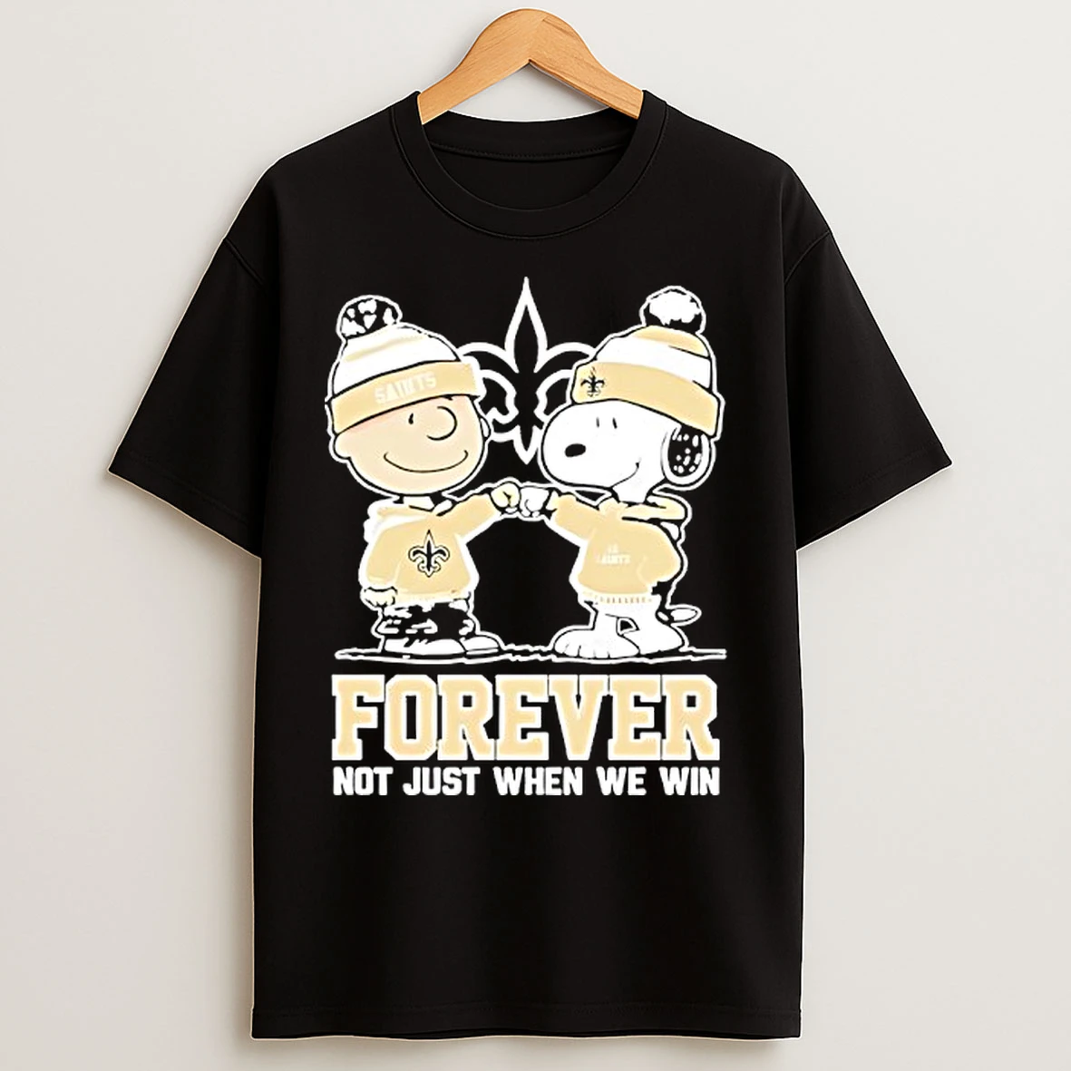 Classic New Orleans Saints Charlie Brown And Snoopy Forever Not Just When We Win T Shirts