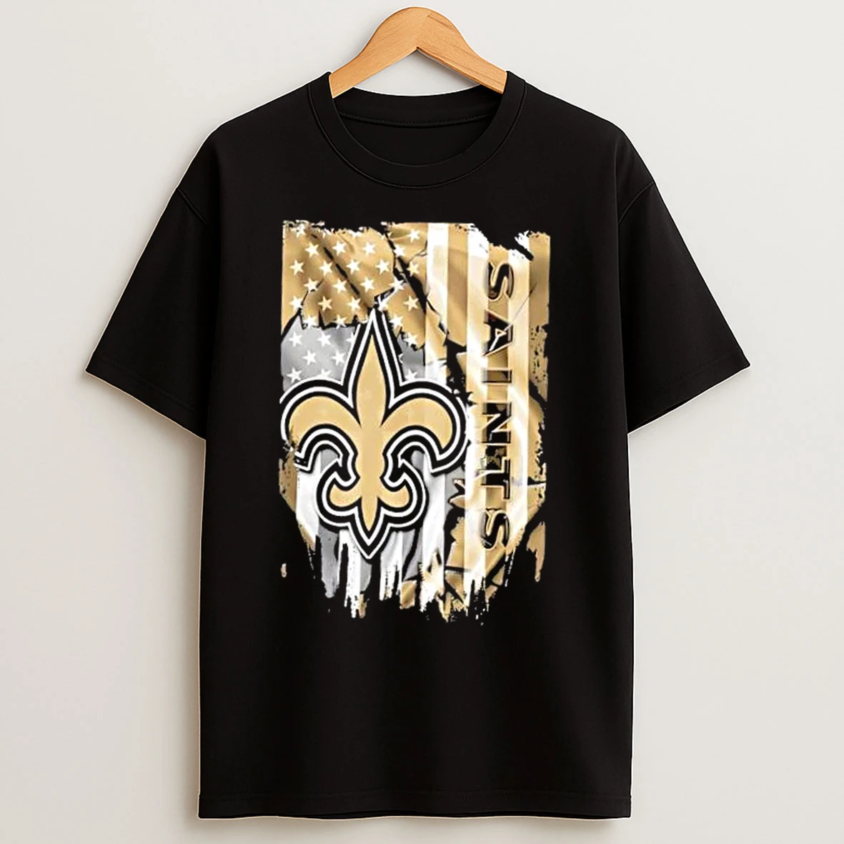 Classic New Orleans Saints Football X American Flag T Shirts