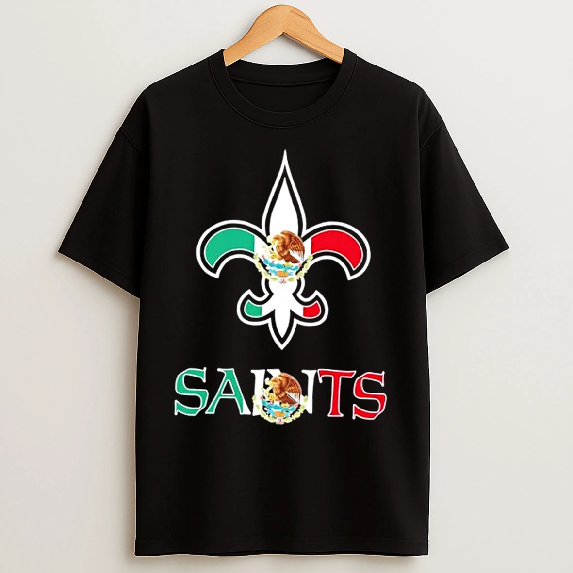 Classic New Orleans Saints Football X Mexican Flag T Shirts