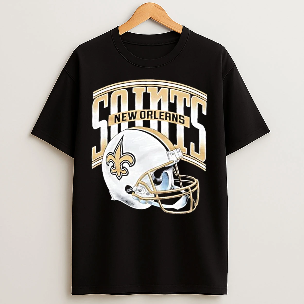 Classic New Orleans Saints Gradient Football Helmet T Shirts