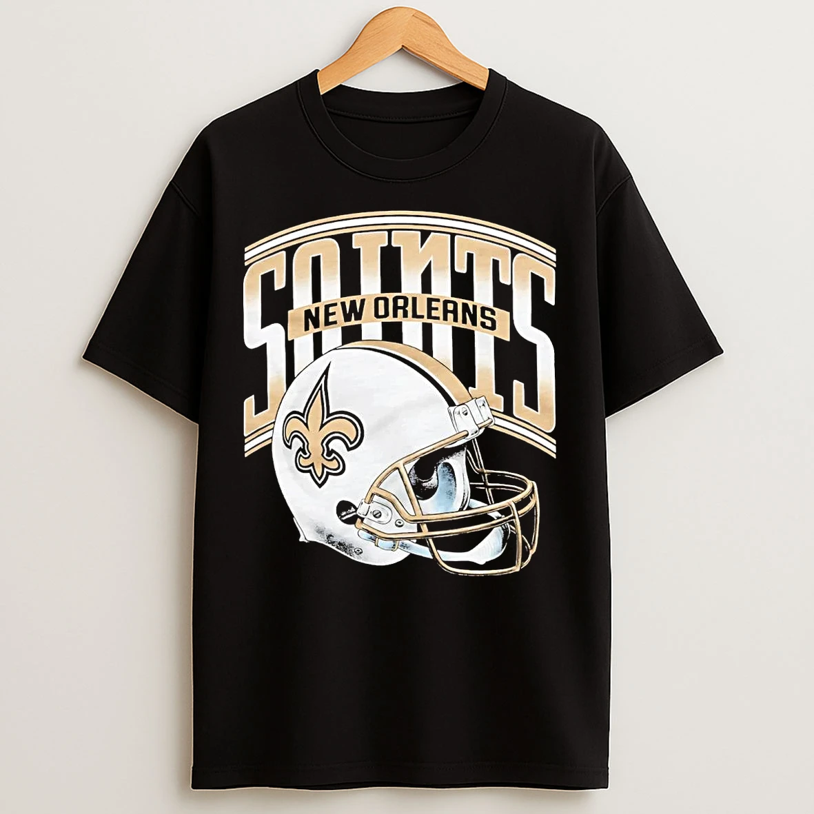 Classic New Orleans Saints Gradient Helmet T Shirts