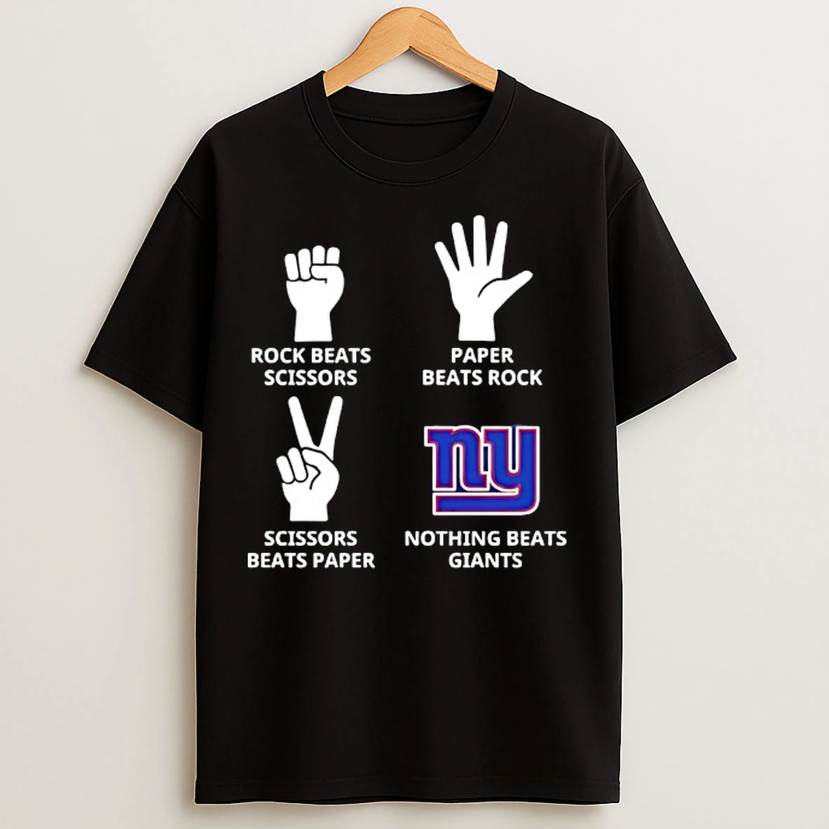 Classic New York Giants Nothing Beats Rock Beats Scissors Paper Beats Rock Scissors Beats Paper T Shirts