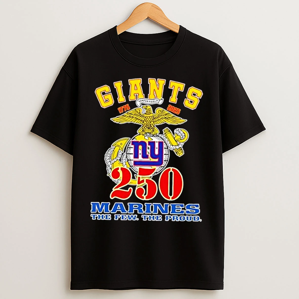 Classic New York Giants X U S M C 250th Birthday Celebration T Shirts