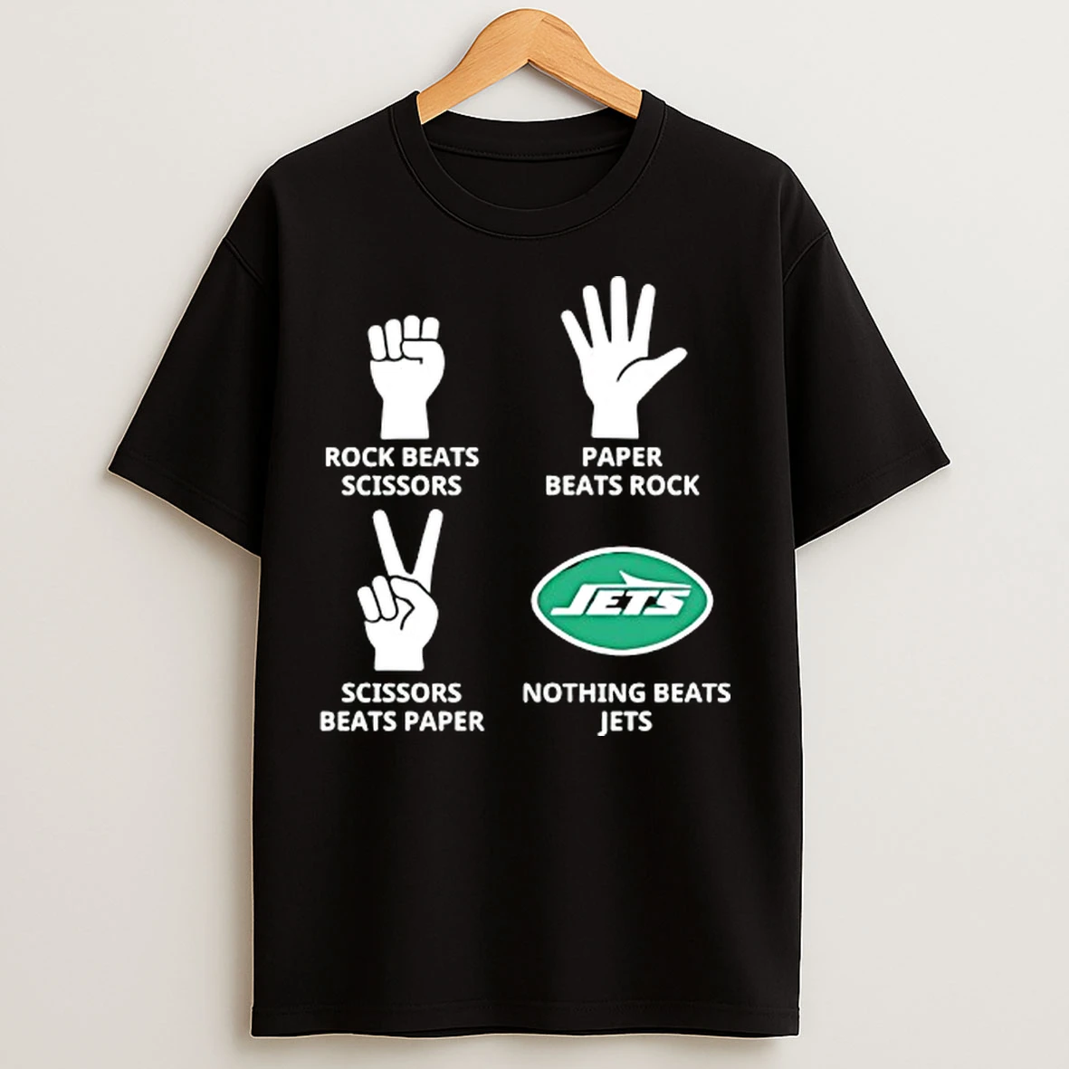Classic New York Jets Nothing Beats Rock Beats Scissors Paper Beats Rock Scissors Beats Paper T Shirts
