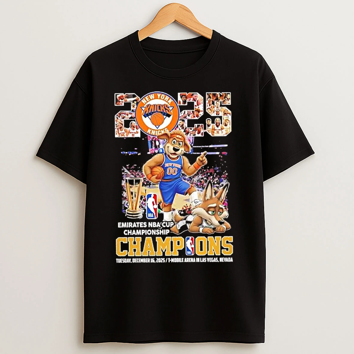 Classic New York Knicks 2025 Enmirates Nba Cup Champions T Shirts