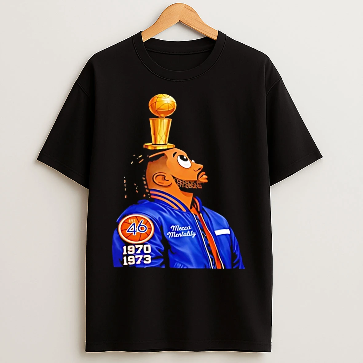 Classic New York Knicks 2025 Nba Cup Champions Trophy Caricature T Shirts