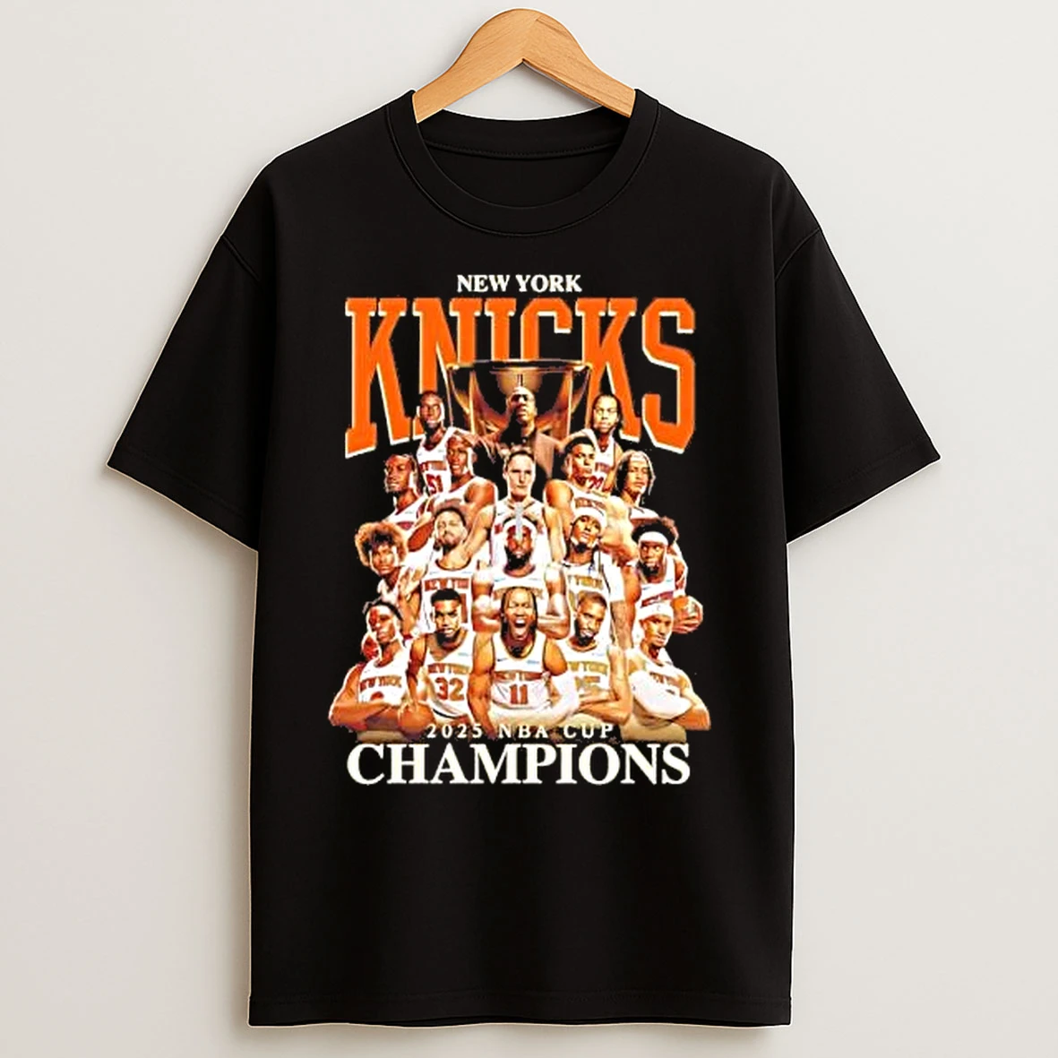 Classic New York Knicks 2025 Nba Cup Champions Team T Shirts
