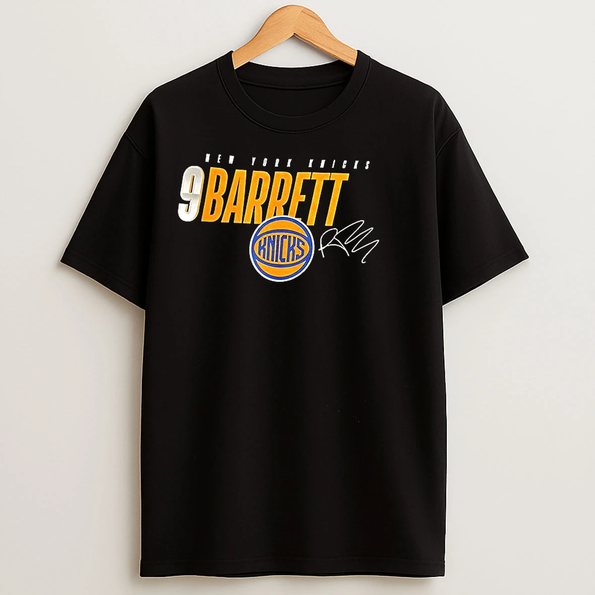 Classic New York Knicks 9 Rj Barrett Signature T Shirts