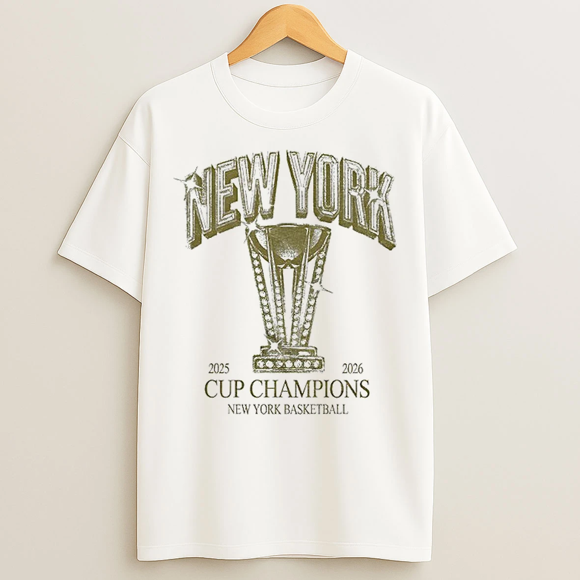 Classic New York Knicks Basketball Cup Champions Nba Cup Final 2025 2026 T Shirts