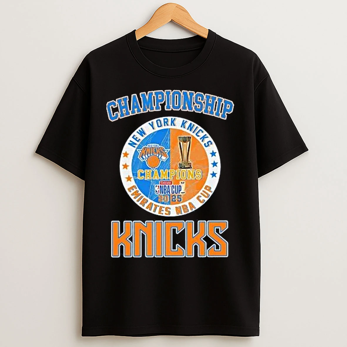 Classic New York Knicks Championship 2025 Nba Cup T Shirts