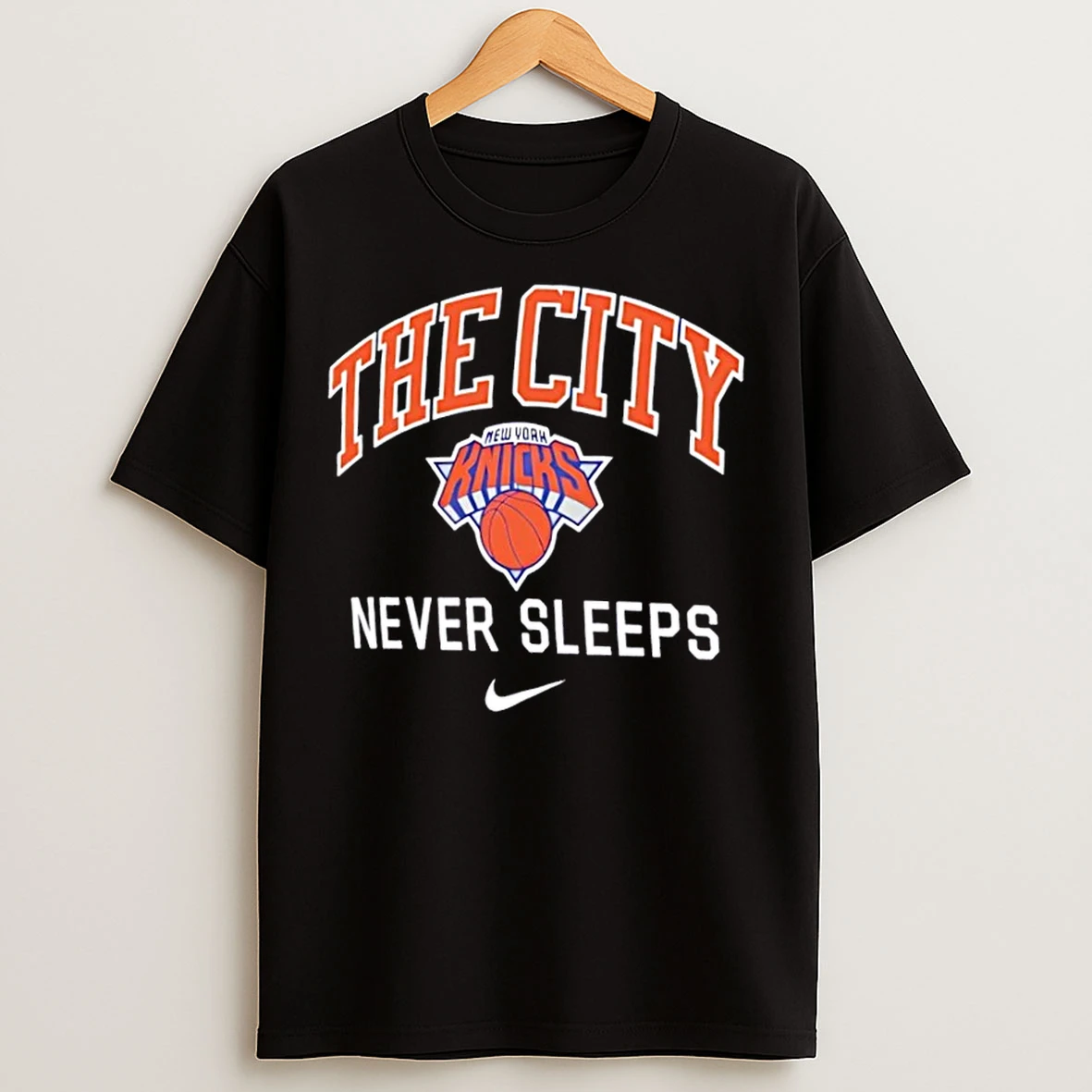 Classic New York Knicks Nike The City Never Sleeps T Shirts