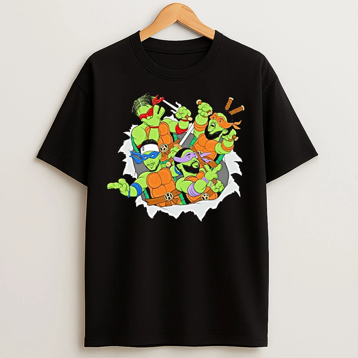 Classic New York Knicks Ninja Turtles Core Four T Shirts