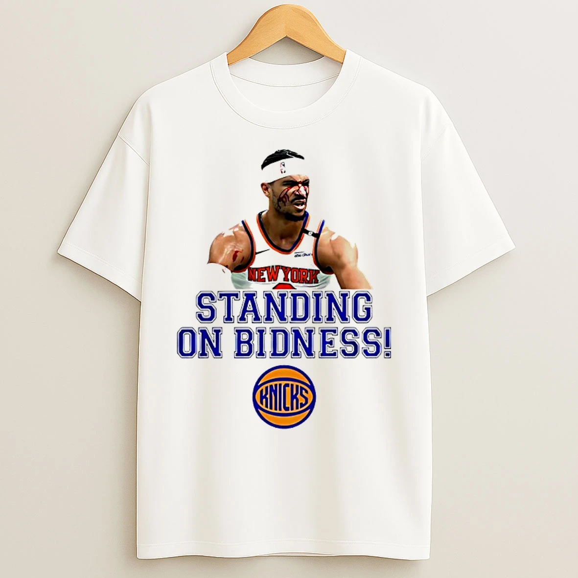 Classic New York Knicks Standing On Bidness Nba Cup Champions 2025 T Shirts