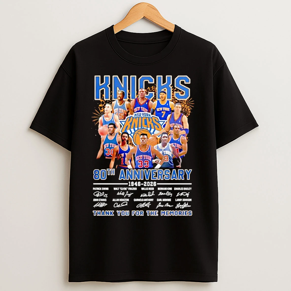 Classic New York Knicks Basketball 80th Anniversary 1946 2026 Thank You For The Memories T Shirts